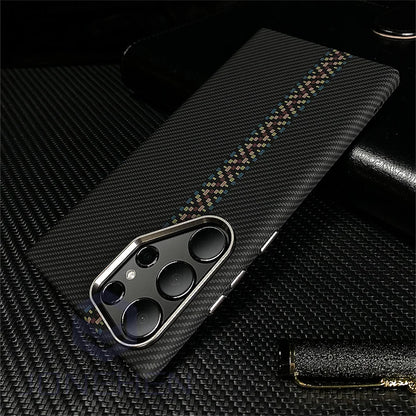 Mganetic Cloud Patterned Slim Case For Samsung Galaxy S24 Ultra S23 Plus Luxury Matte Karbon Hard Cover For Magsafe Metal Lens