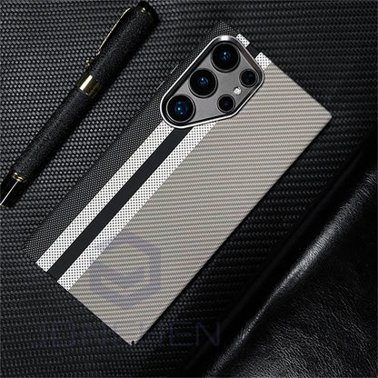 Mganetic Cloud Patterned Slim Case For Samsung Galaxy S24 Ultra S23 Plus Luxury Matte Karbon Hard Cover For Magsafe Metal Lens