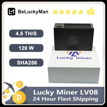 Bitcoin Lucky Miner LV08 4TH/S 26W SHA256 Algorithm Crypto Solo Asic Cryptocurrency Miner