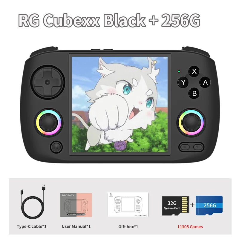 ANBERNIC RG CubeXX Retro Handheld Games Console Linux RGB Joystick Video Gaming Player Supports WIFI Bluetooth HD TV Connection