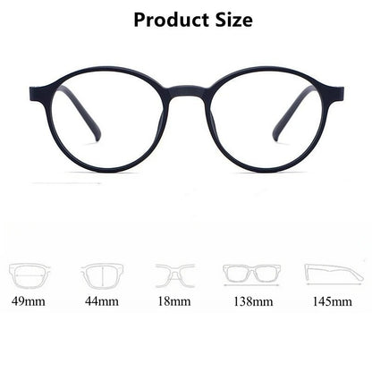 YIMARUILI Ultra-light Retro Round Titanium Alloy Eyeglasses Frame Men and Women Flexible TR90 Optical Prescription Glasses 3050