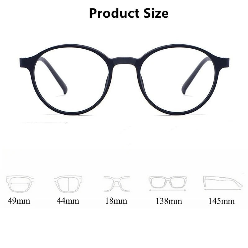 YIMARUILI Ultra-light Retro Round Titanium Alloy Eyeglasses Frame Men and Women Flexible TR90 Optical Prescription Glasses 3050