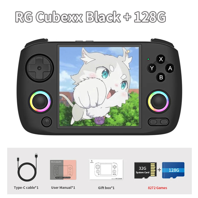 ANBERNIC RG CubeXX Retro Handheld Games Console Linux RGB Joystick Video Gaming Player Supports WIFI Bluetooth HD TV Connection