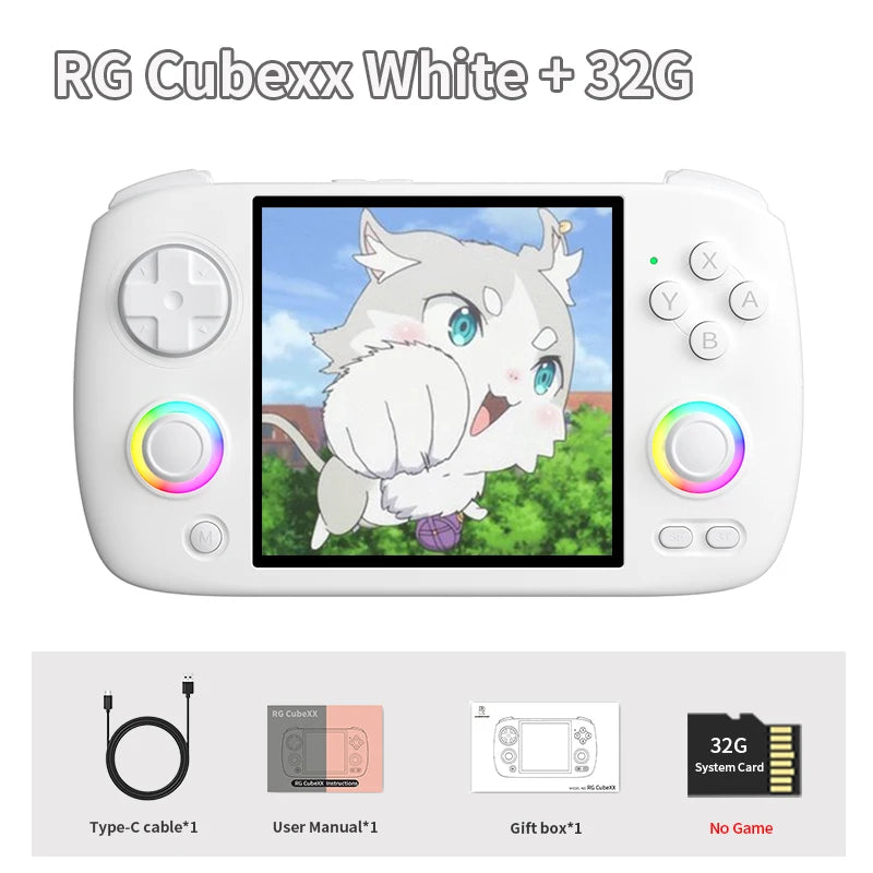 ANBERNIC RG CubeXX Retro Handheld Games Console Linux RGB Joystick Video Gaming Player Supports WIFI Bluetooth HD TV Connection