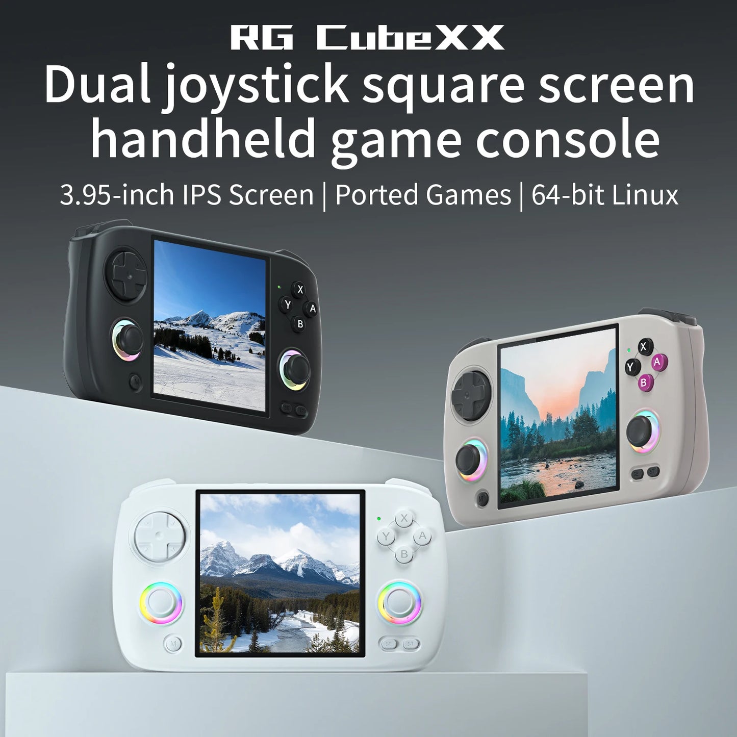 ANBERNIC RG CubeXX Retro Handheld Games Console Linux RGB Joystick Video Gaming Player Supports WIFI Bluetooth HD TV Connection