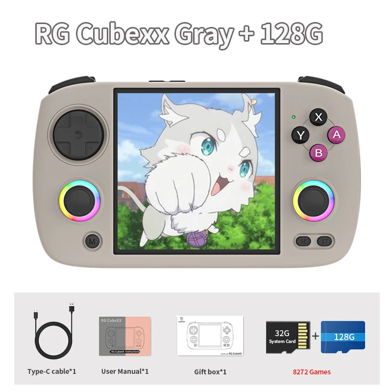 ANBERNIC RG CubeXX Retro Handheld Games Console Linux RGB Joystick Video Gaming Player Supports WIFI Bluetooth HD TV Connection