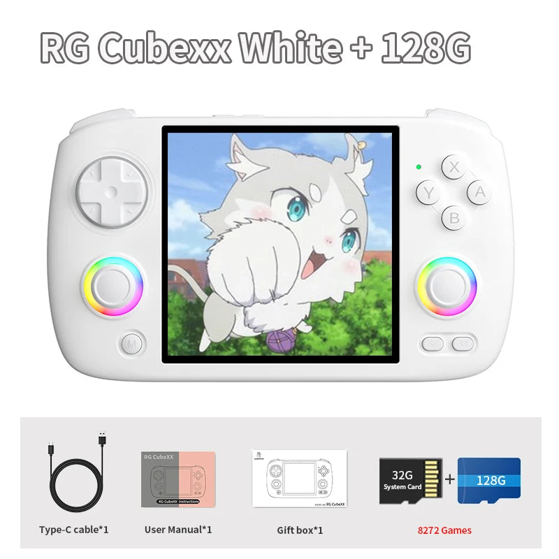 ANBERNIC RG CubeXX Retro Handheld Games Console Linux RGB Joystick Video Gaming Player Supports WIFI Bluetooth HD TV Connection