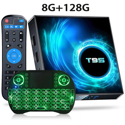 Smart TV Box 2024 T95 Plus HD 6K Android 14 Allwinner H616 128GB ROM 8GB RAM Dual Wifi Media Player PK X96Max Plus H96 Set Top Box