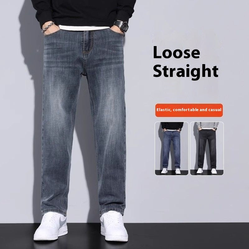 Jeans Loose Straight Casual Long Pants Men